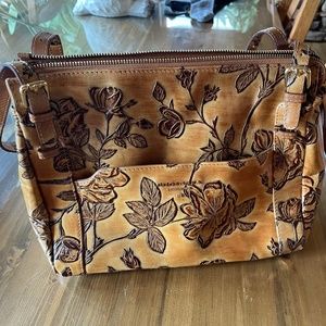 Italian Beige Leather Handbag by Cuoieria Fiorentina of Florence